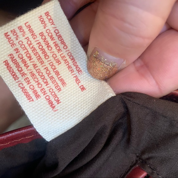 Lucky Brand Red Boho Leather Shoulder Bag - Picture 7 of 8